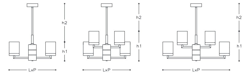Quarzo 725 Incanto Italamp - Dimensiones